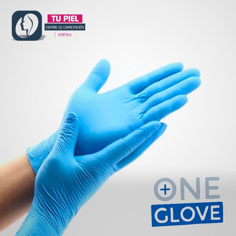 GUANTES TALLE S DE NITRILO AZUL - Imagen 1